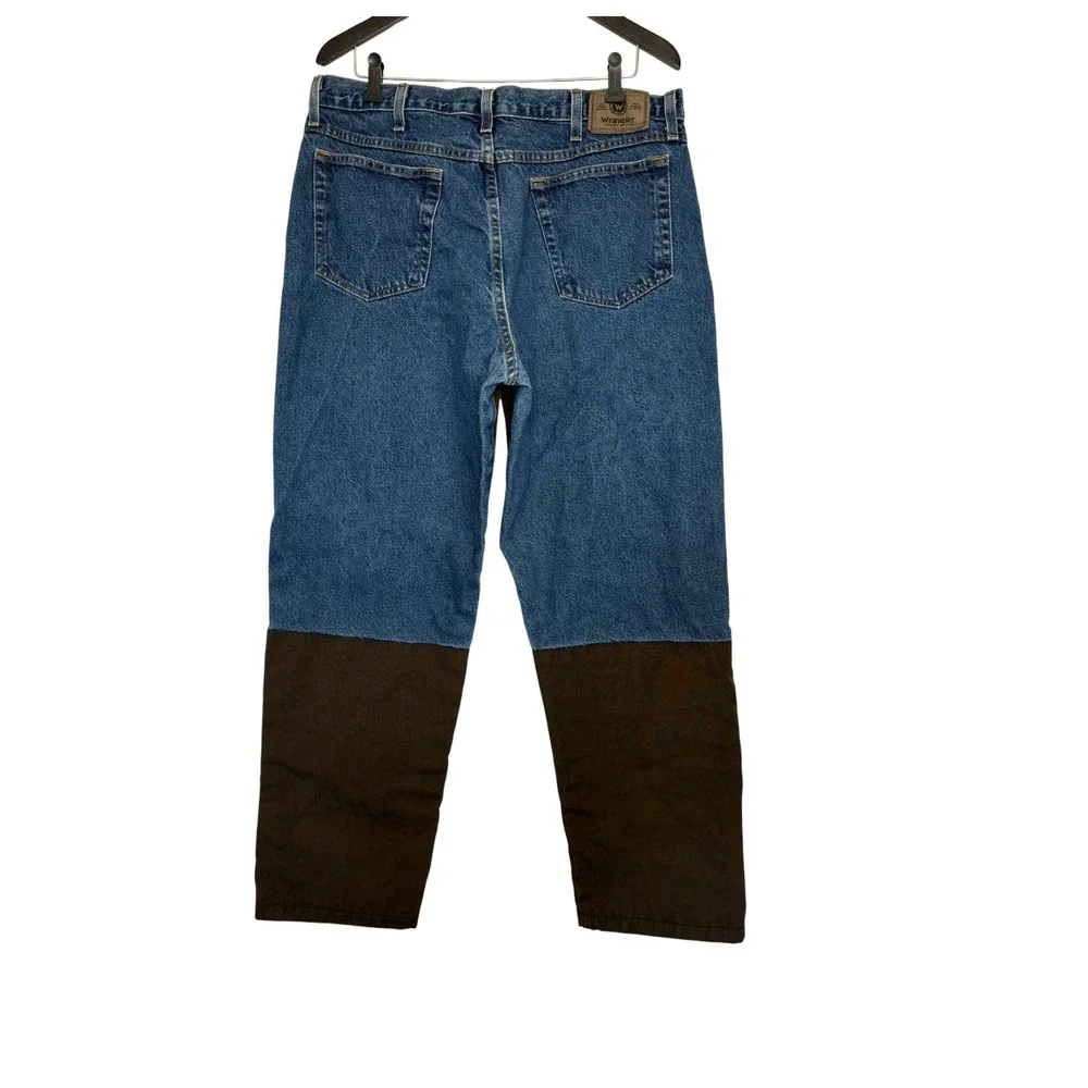 Wrangler ATG Upland Pants Men's 38x30 Denim Jean Rugged Gear Brush Guard Hunting